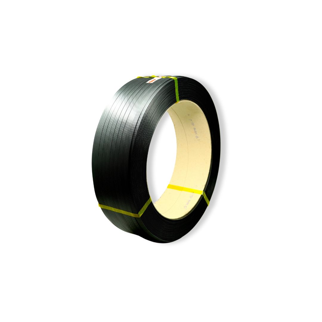 Bobina di reggia nera da mm 15x0,90 x 1.500 metri lineari