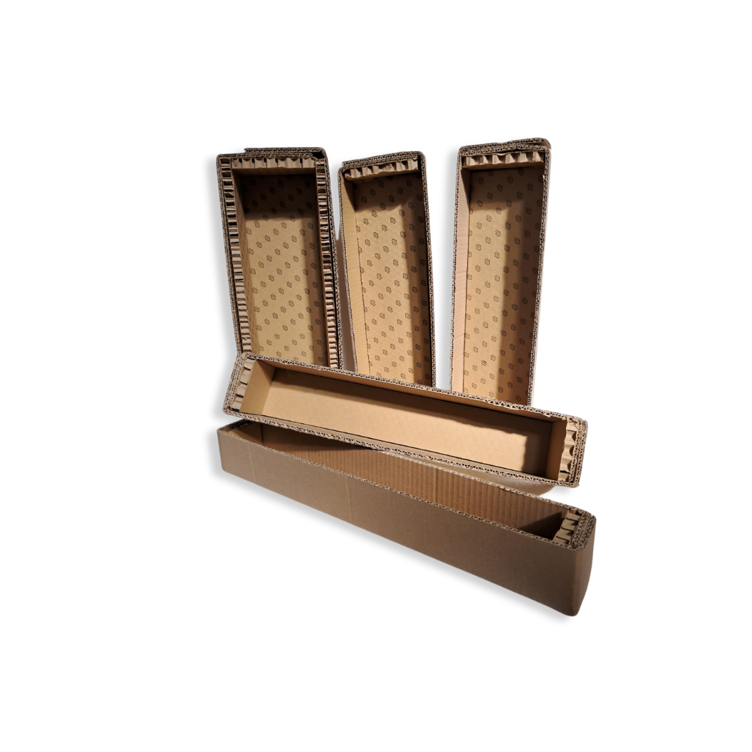 Cuffie in cartone rinforzato con nido d'ape cm 50,4x13,7x8 confezione da 74 pezzi